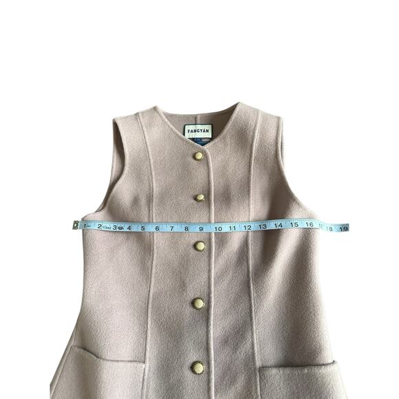 Fangyan Purple Wool Dressy Classy Rich Girl Luxury Button Front Vest Size 2 - Picture 8 of 9